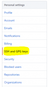 Github ssh and gpg keys